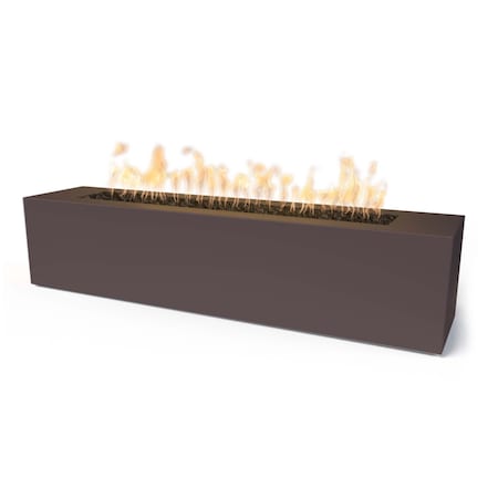 The Outdoor Plus 72 Rectangular Carmen Fire Pit, Powder Coated Metal, Java, Low Voltage Electronic Ignition, Natural Gas OPT-CRMPC7216E12V-JAV-NG